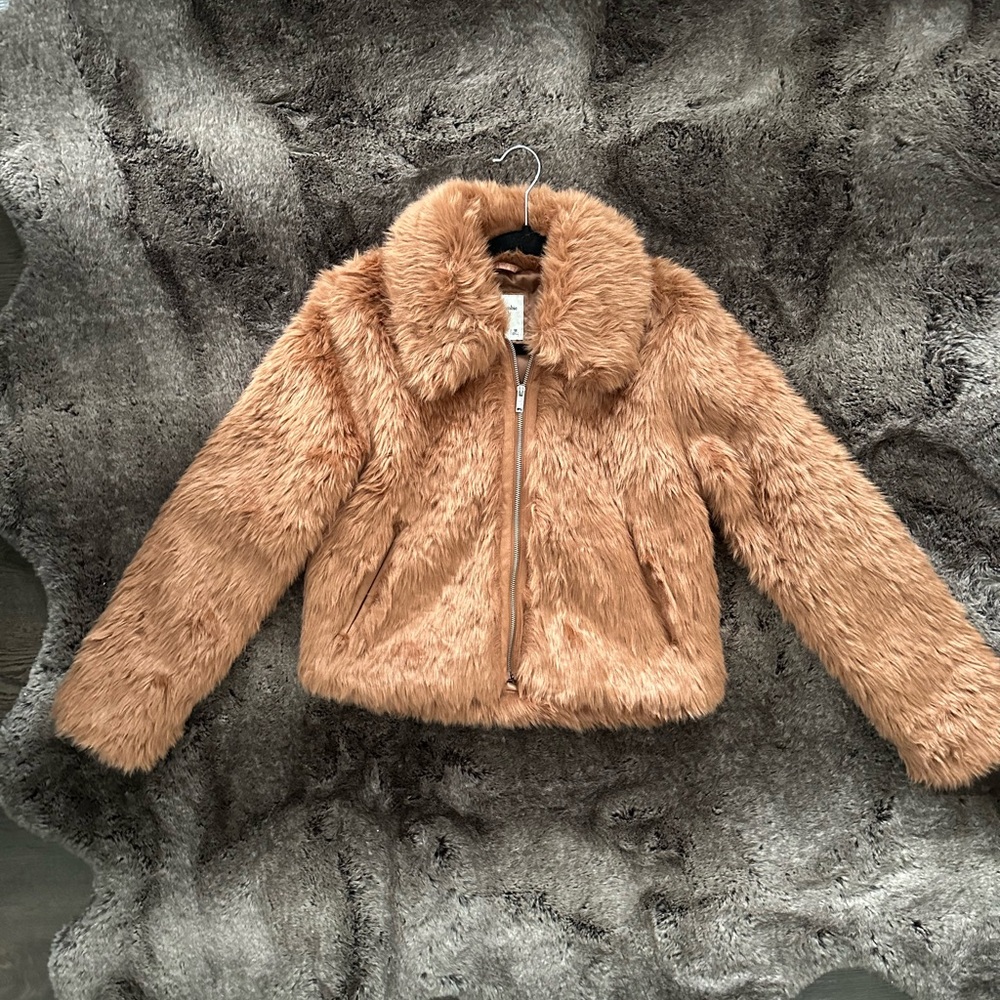 Faux Fur Bomber - NEW WITH TAGS
